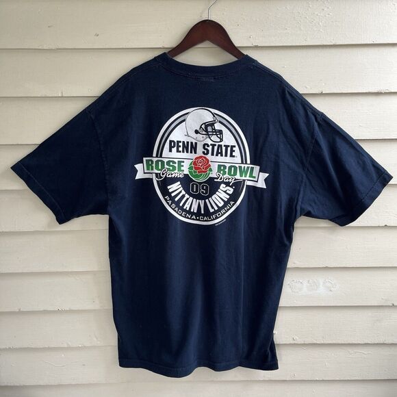 2009 ROSE BOWL Penn State PSU USC Pasadena Official License Graphic Tee, Navy-XL - Picture 1 of 5